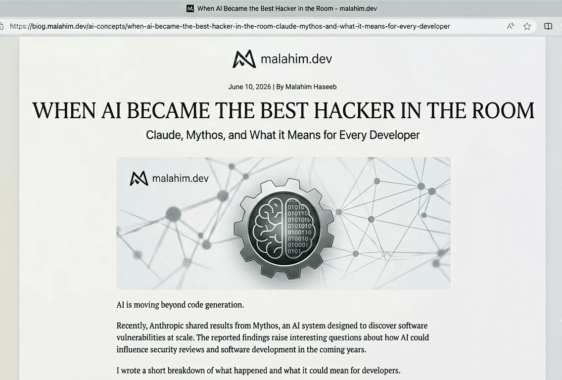 When AI Became the Best Hacker in the Room — Claude Mythos and What It Means for Every Developer